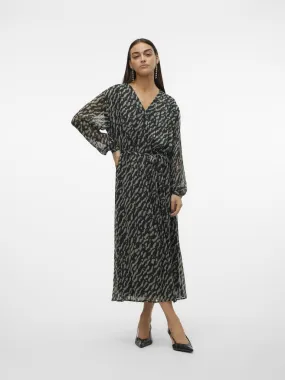 Rie V-Neck Dress - Balsam Green