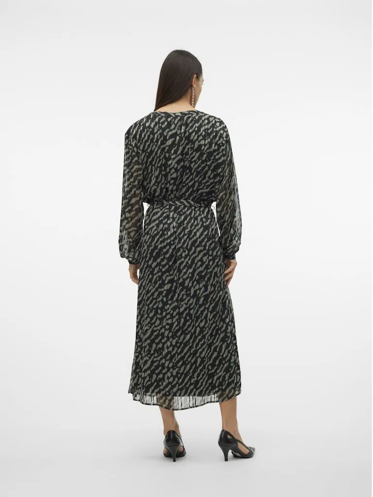 Rie V-Neck Dress - Balsam Green