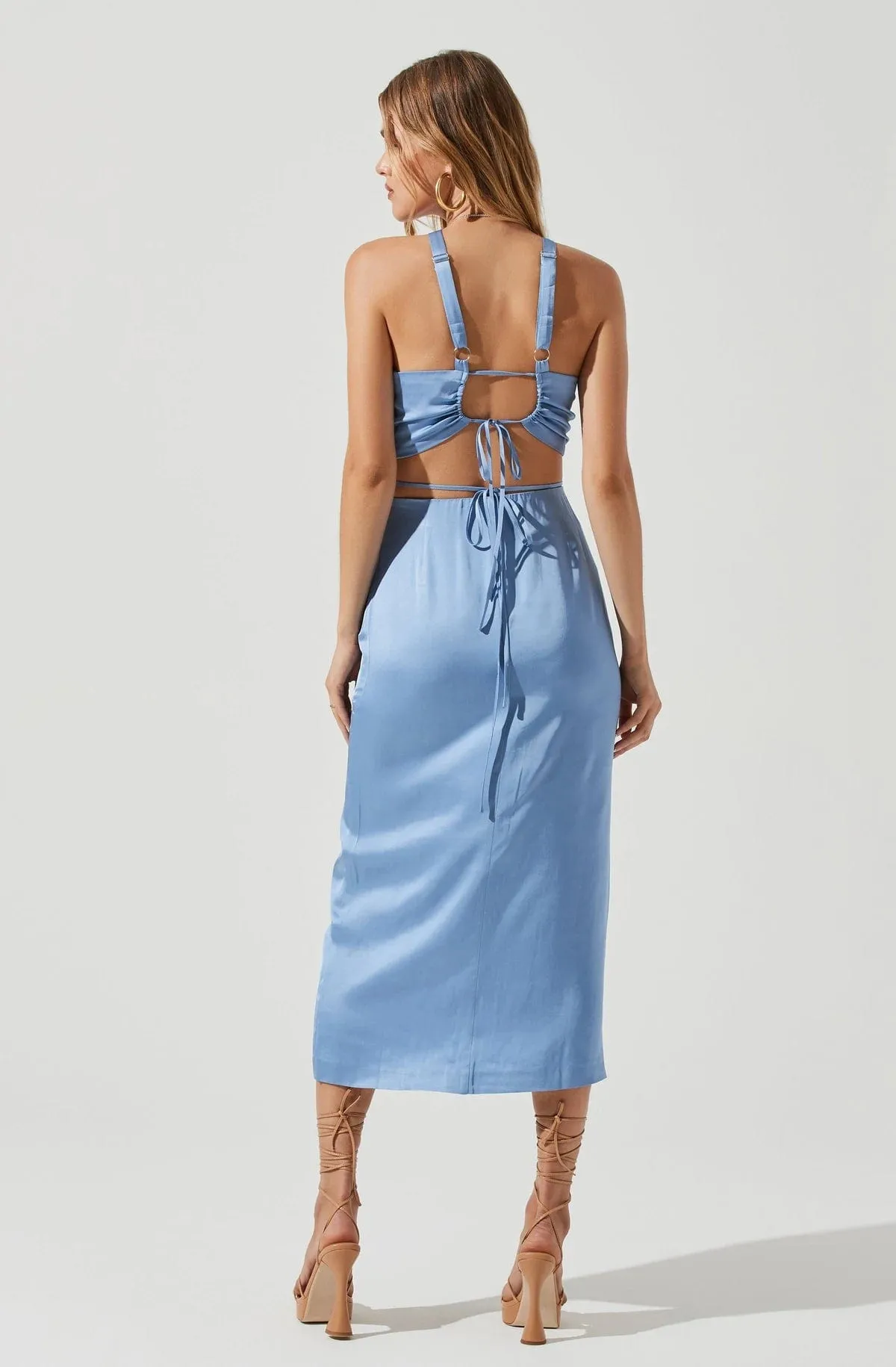 Robin Halter Crop Top Blue