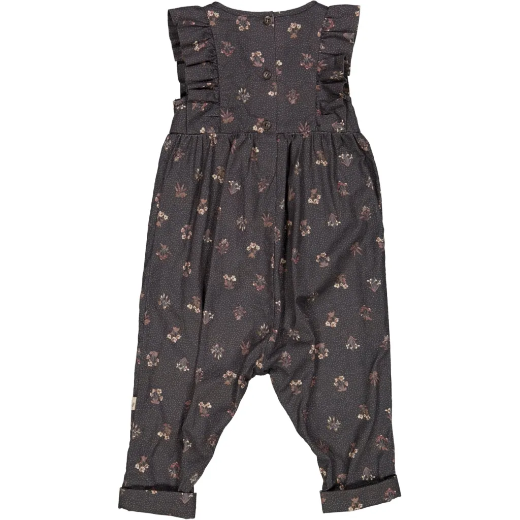 Romper Milia - black flowers