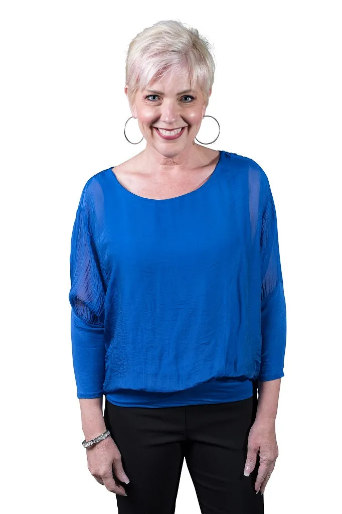 Rosa Silk Banded Blouse (BQ206)