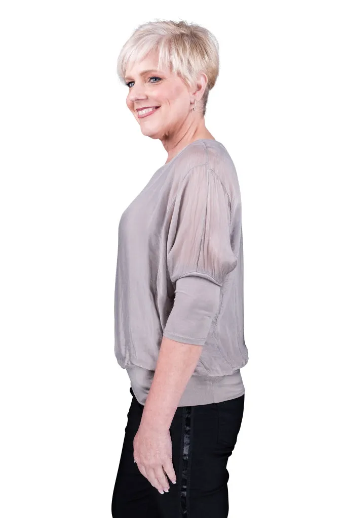 Rosa Silk Banded Blouse (BQ206)