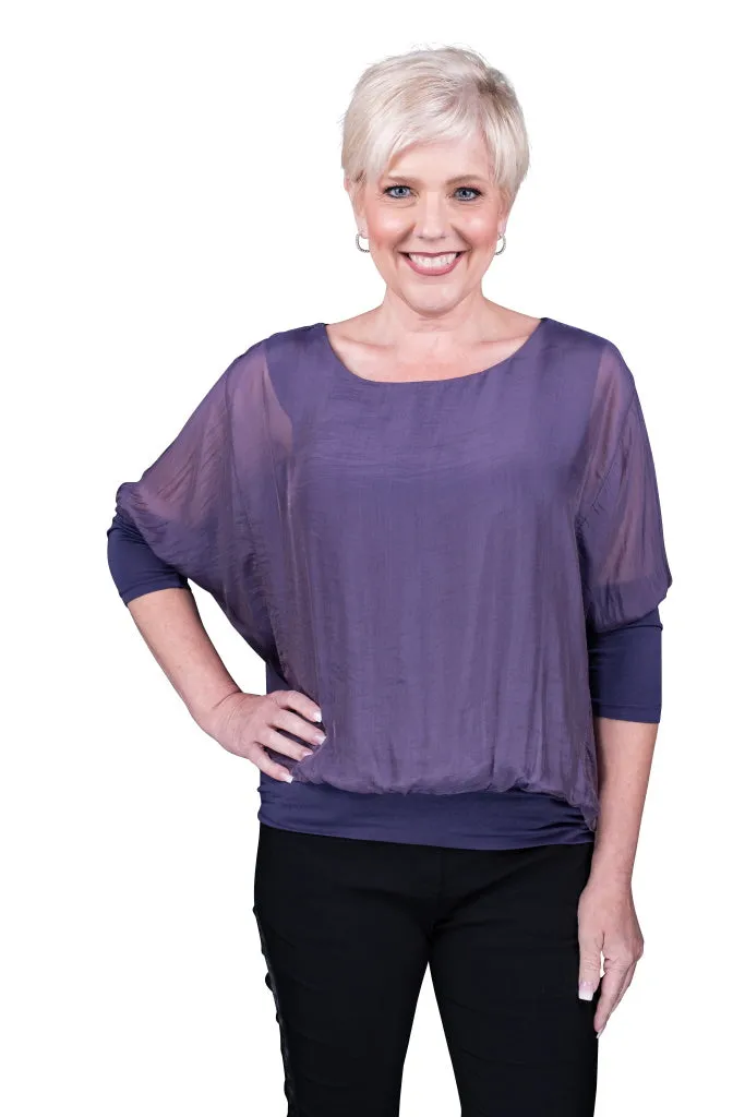 Rosa Silk Banded Blouse (BQ206)