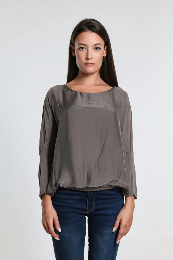 Rosa Silk Banded Blouse (BQ206)