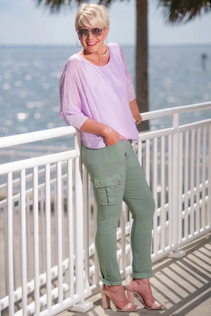 Rosa Silk Banded Blouse (BQ206)
