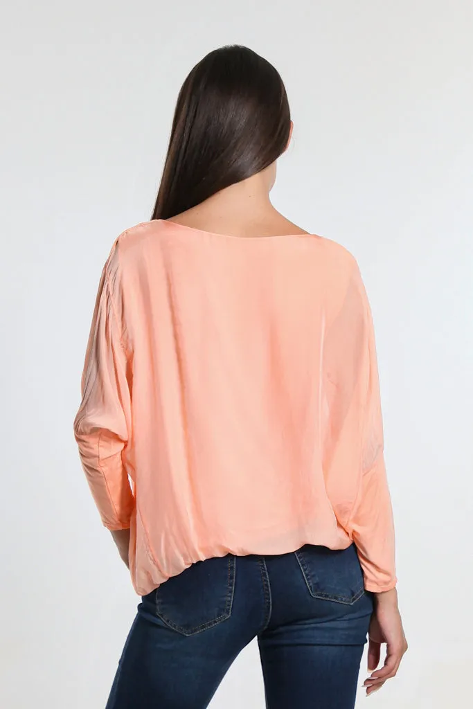 Rosa Silk Banded Blouse (BQ206)