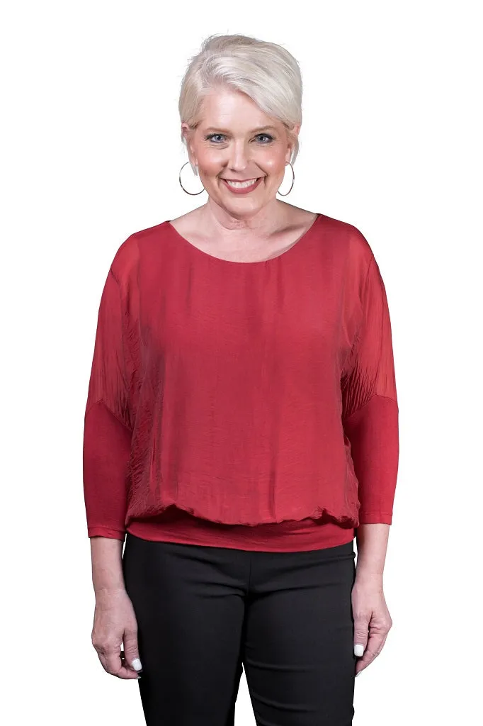 Rosa Silk Banded Blouse (BQ206)
