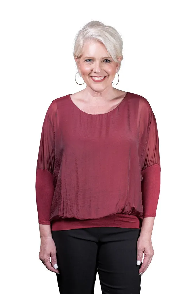 Rosa Silk Banded Blouse (BQ206)