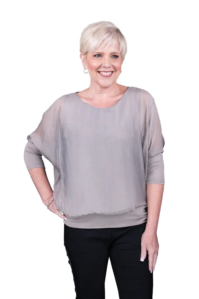 Rosa Silk Banded Blouse (BQ206)