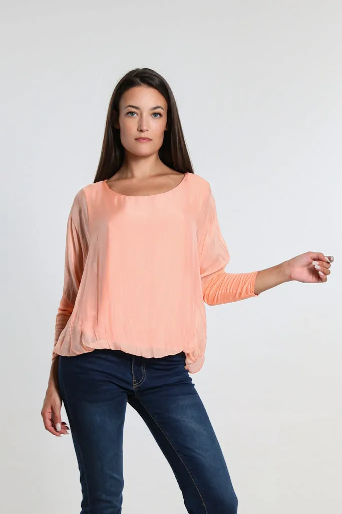 Rosa Silk Banded Blouse (BQ206)