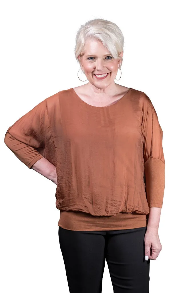 Rosa Silk Banded Blouse (BQ206)