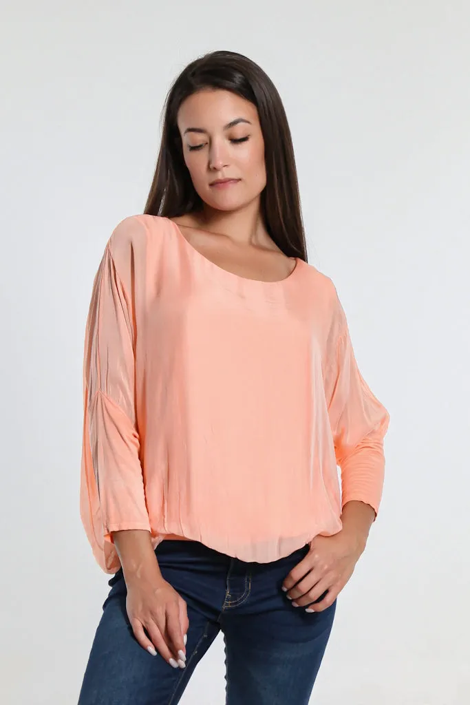 Rosa Silk Banded Blouse (BQ206)