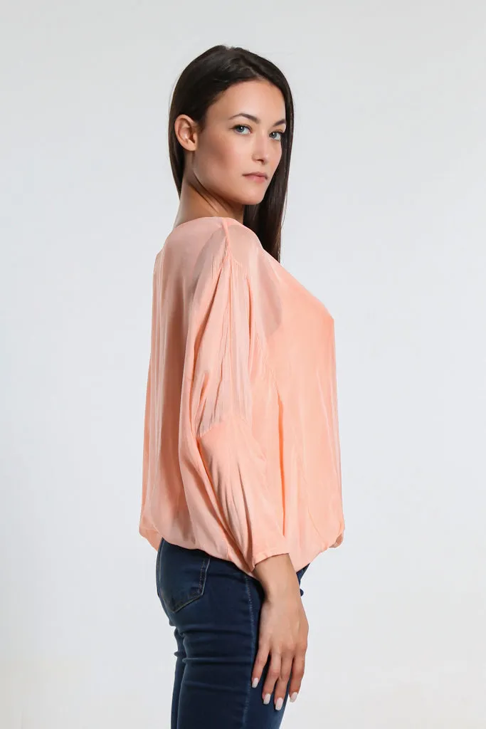 Rosa Silk Banded Blouse (BQ206)