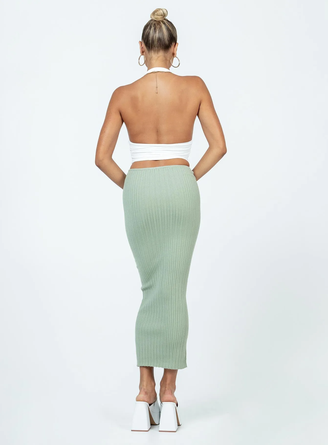 Rosella Midi Skirt Khaki