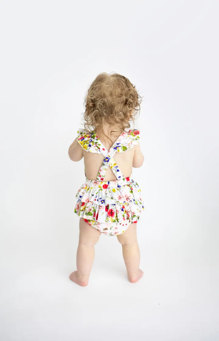 Ruffle Strap Bubble Romper - Barbara