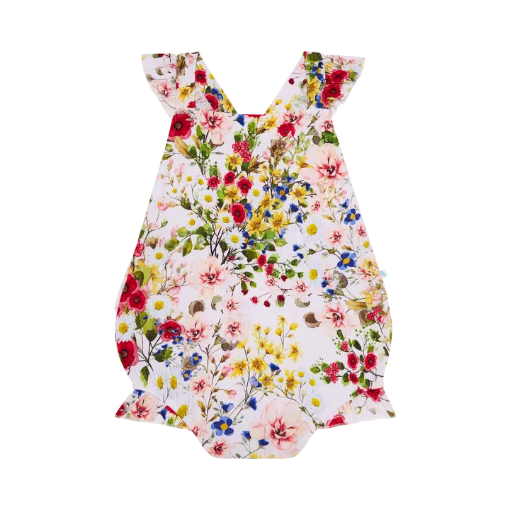 Ruffle Strap Bubble Romper - Barbara