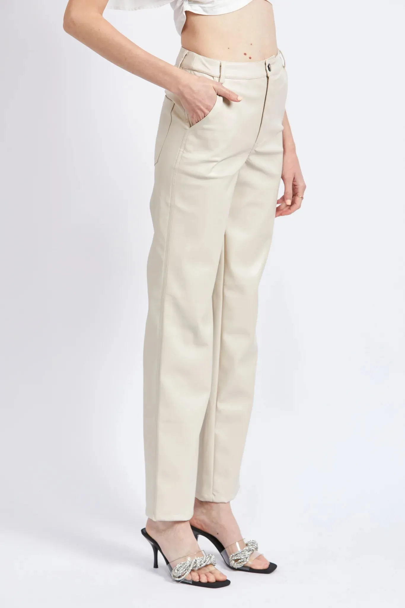 RYLEE VEGAN LEATHER PANT