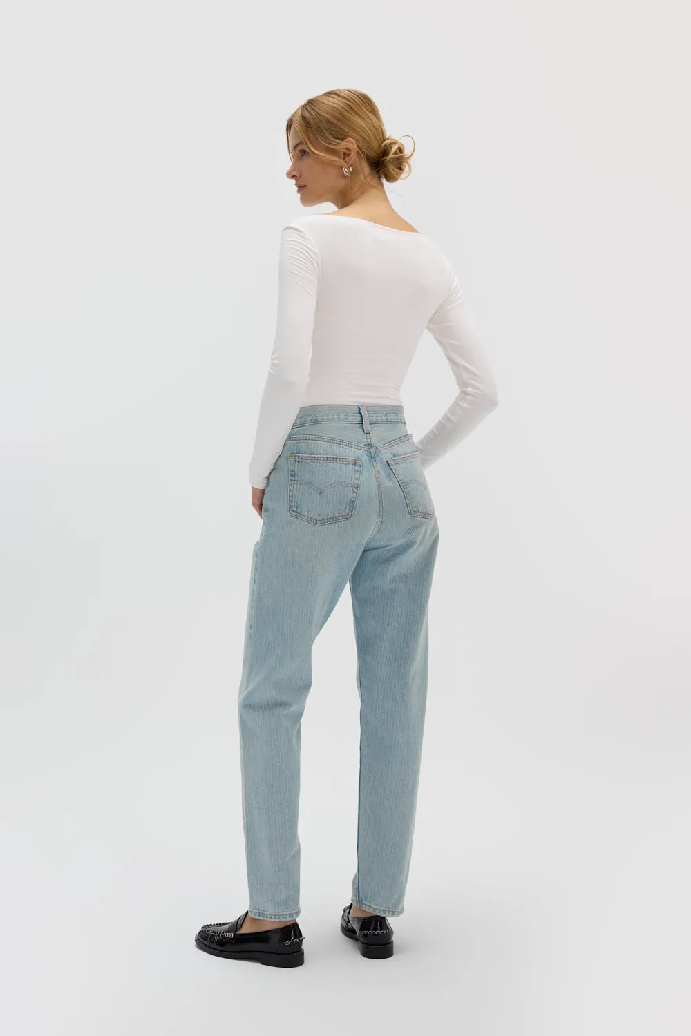 Saint Body Long Sleeve Wide Neckline Body White