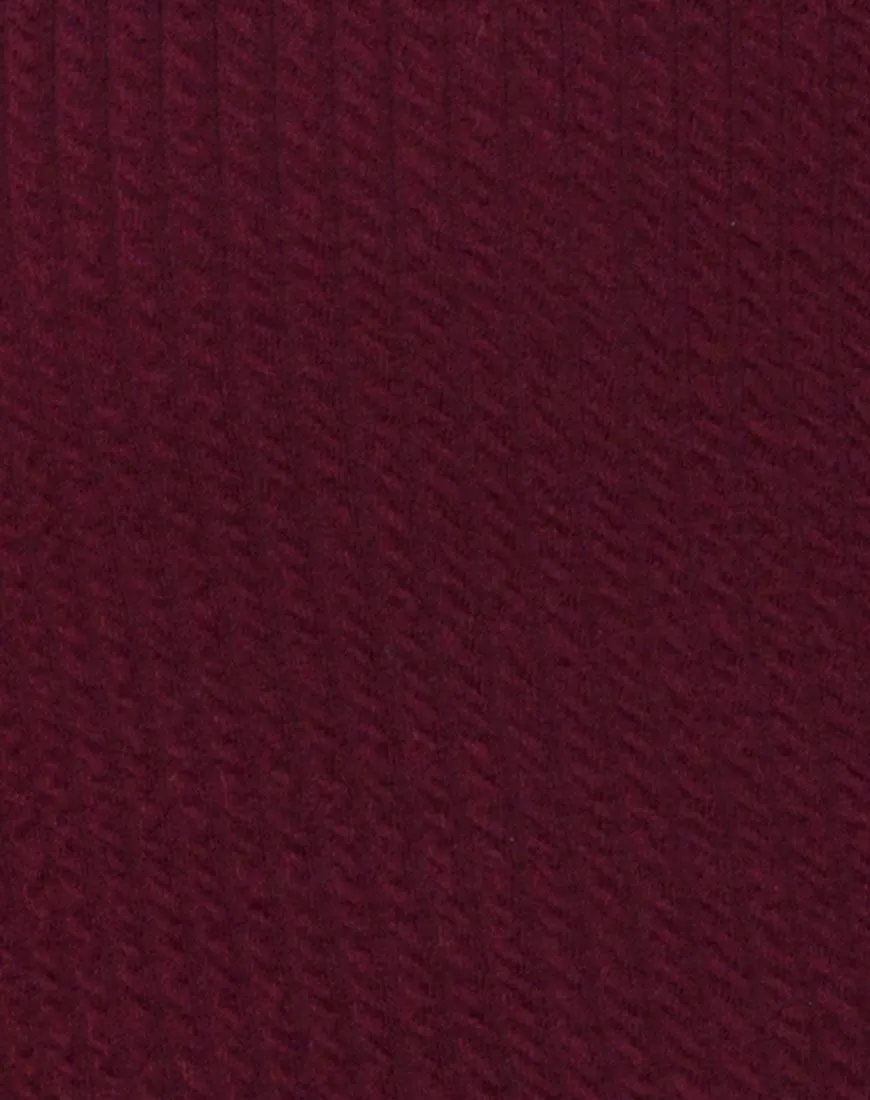 Sarela Bodice in Rib Burgundy