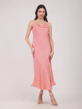 Satin Slip Dress - Dusty Pink