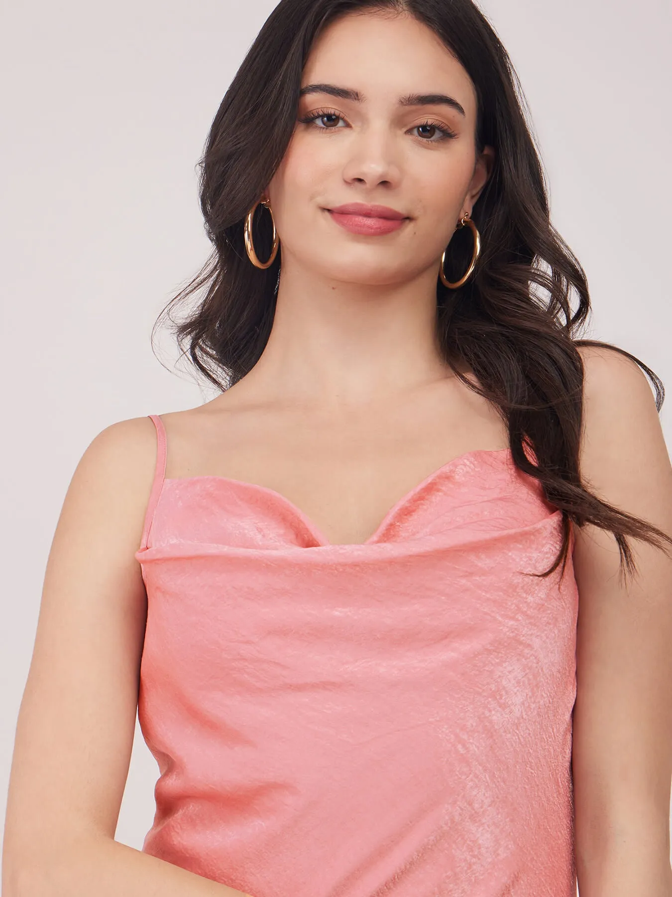 Satin Slip Dress - Dusty Pink
