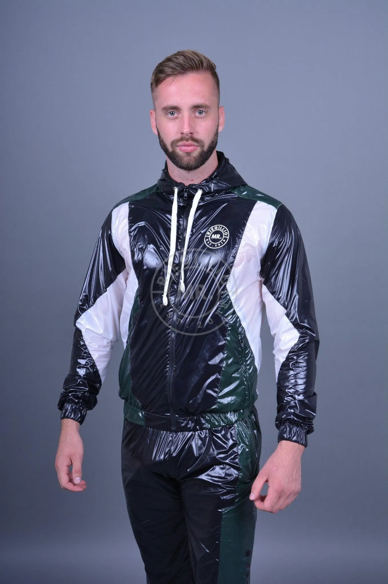 Shiny Nylon Tracksuit Jacket