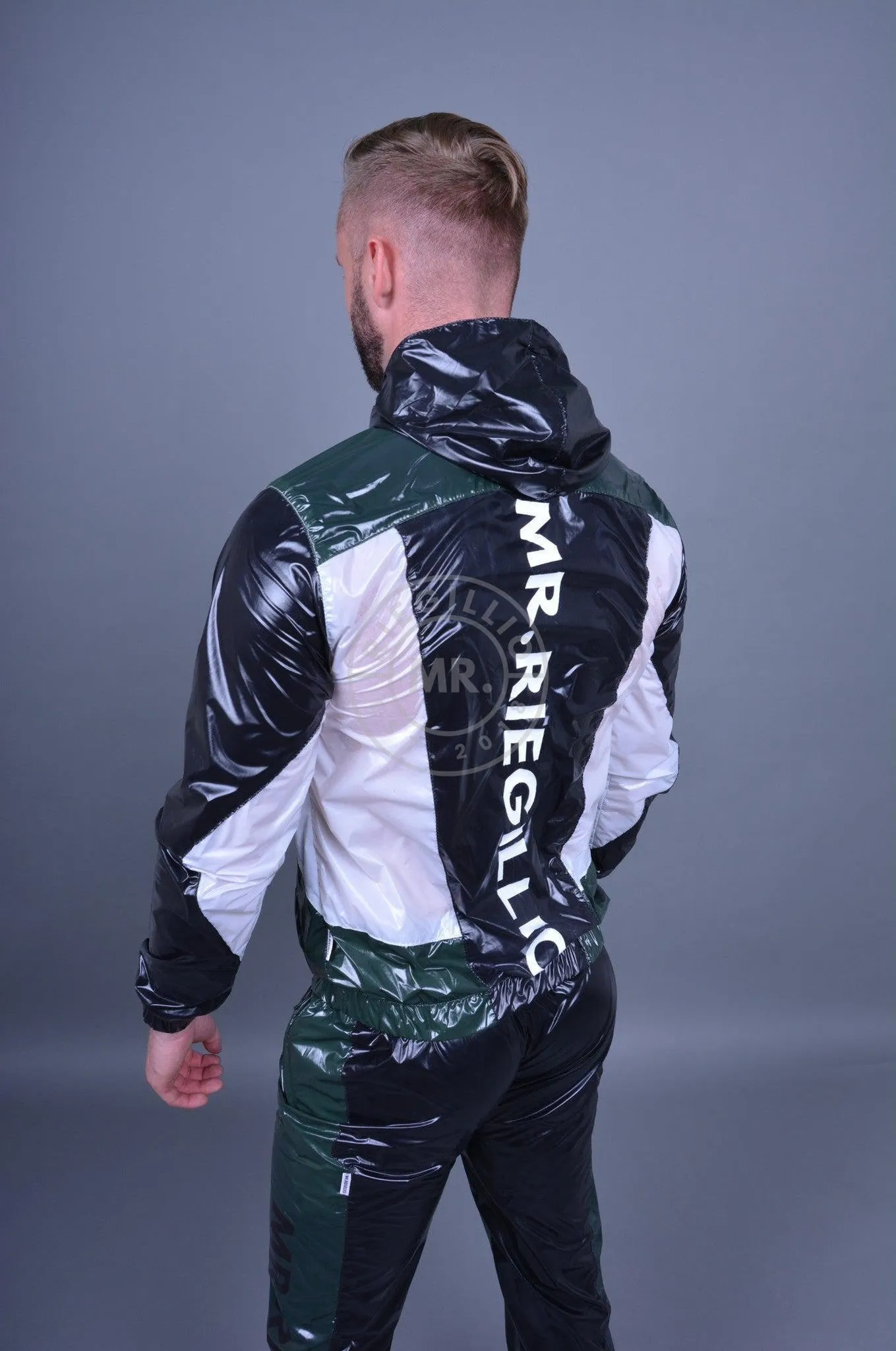 Shiny Nylon Tracksuit Jacket