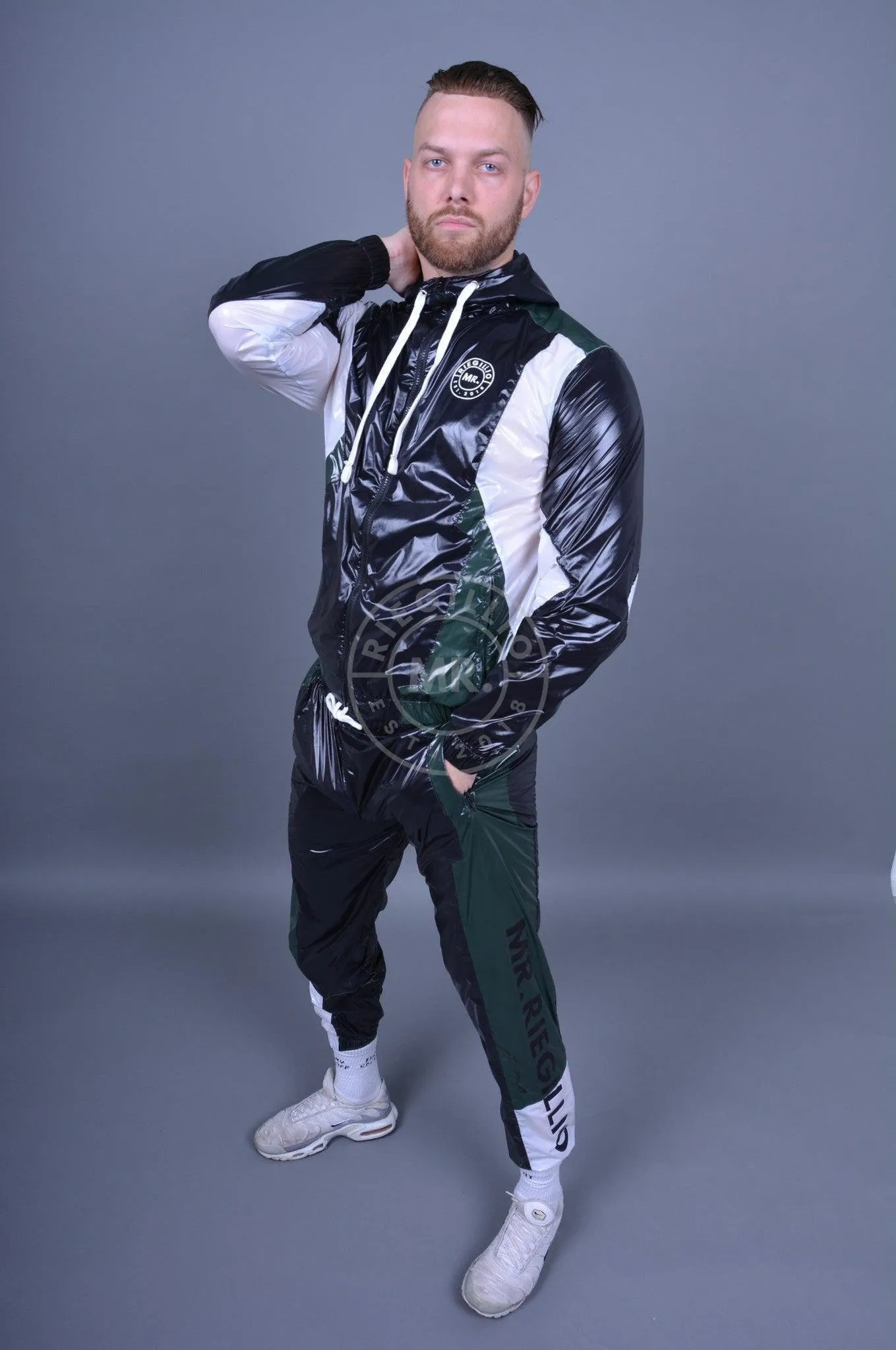 Shiny Nylon Tracksuit Jacket