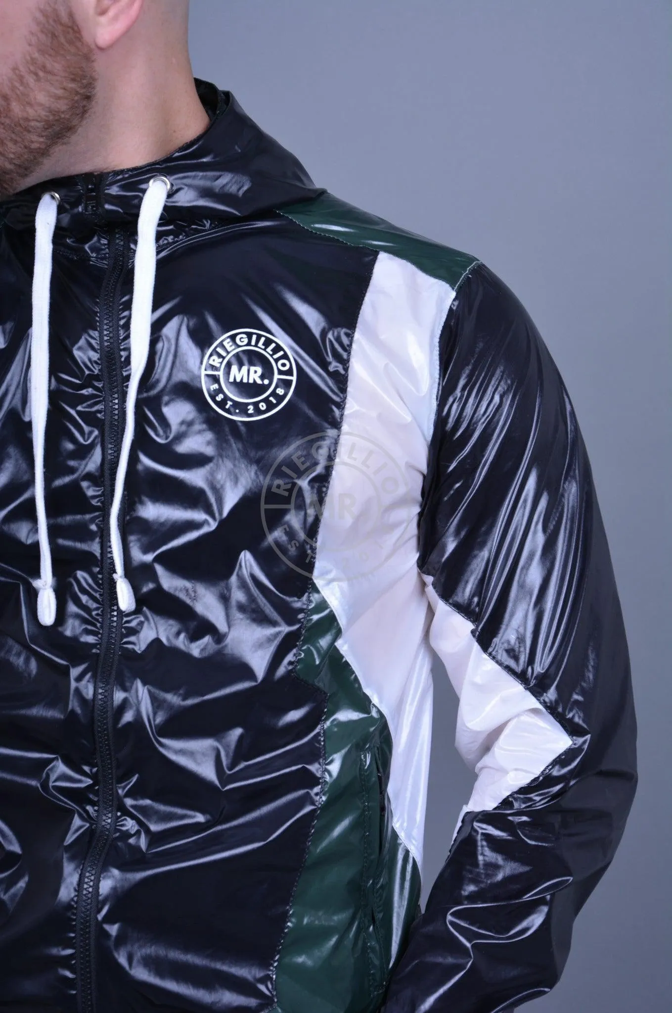 Shiny Nylon Tracksuit Jacket