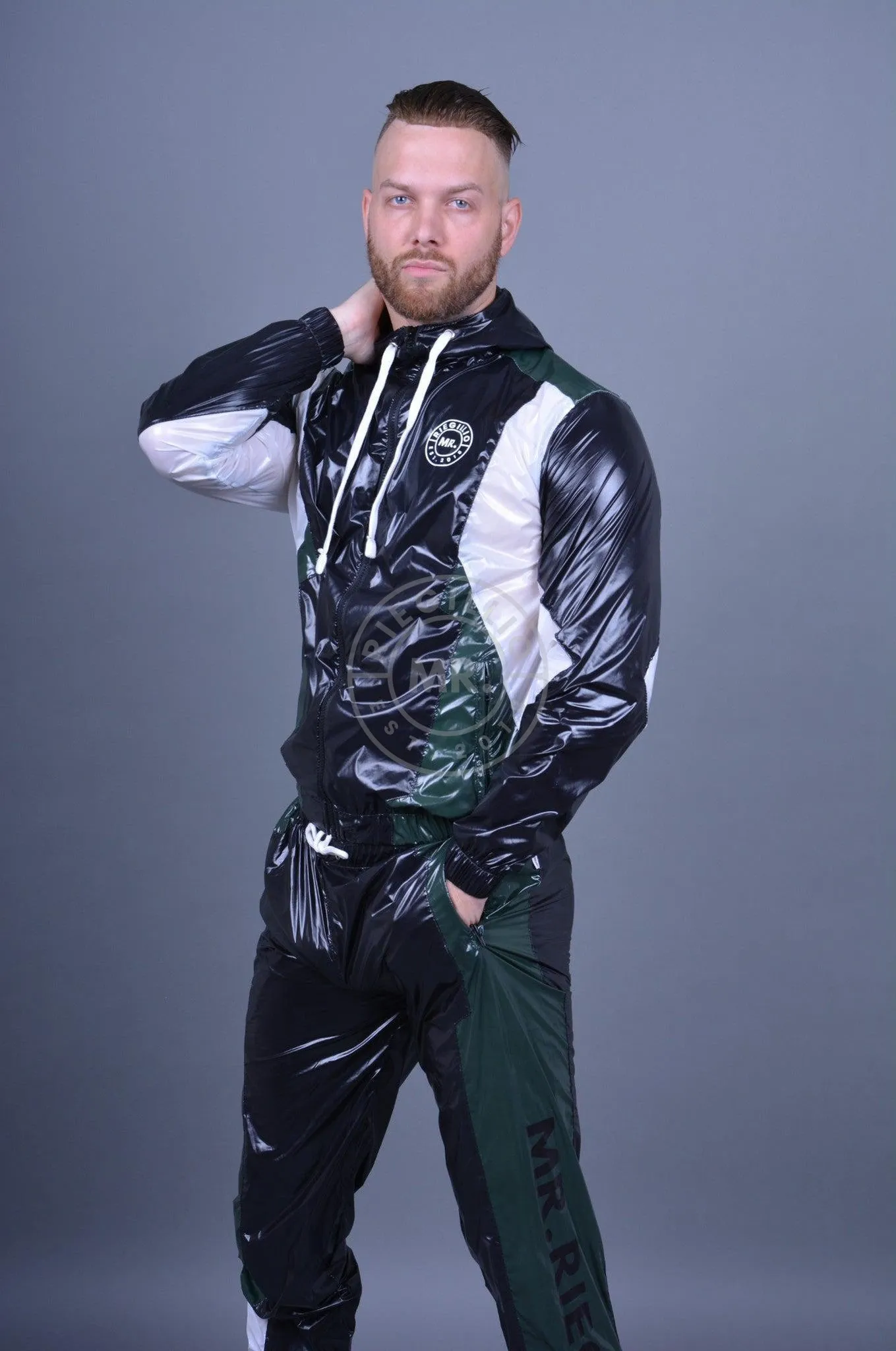 Shiny Nylon Tracksuit Jacket