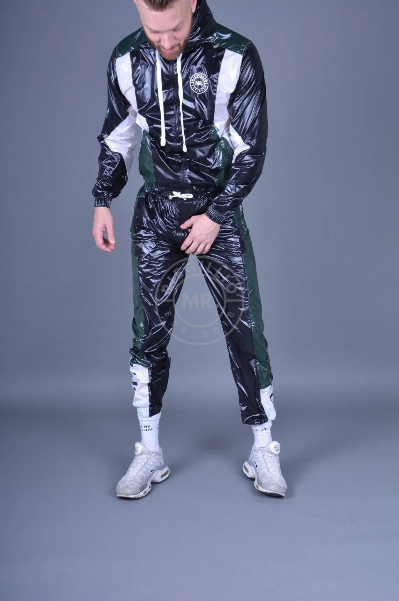 Shiny Nylon Tracksuit Pants