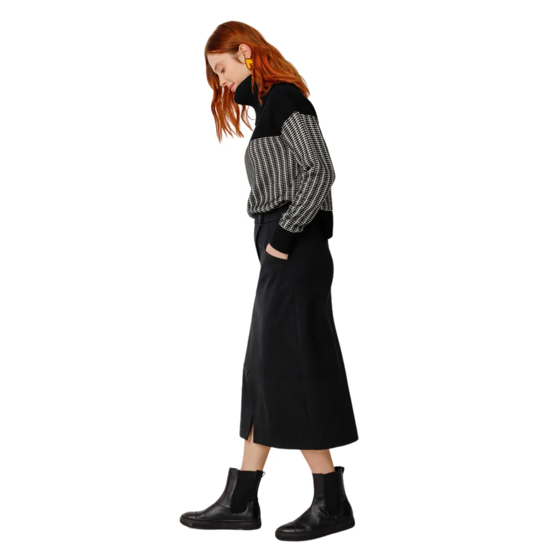 SKFK Womens Leatxe Skirt Black
