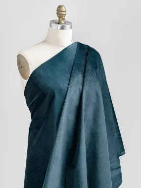 Slight Stretch Cotton Corduroy Deadstock - Deep Teal - Swatch