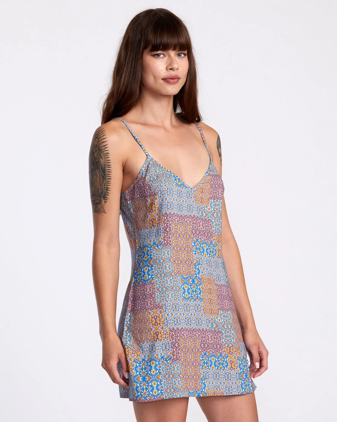 Slip Up Mini Dress - Federal Blue