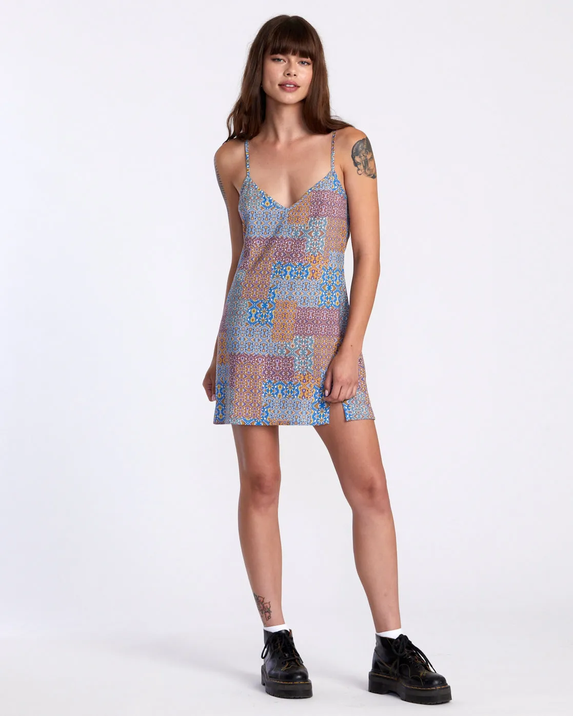 Slip Up Mini Dress - Federal Blue