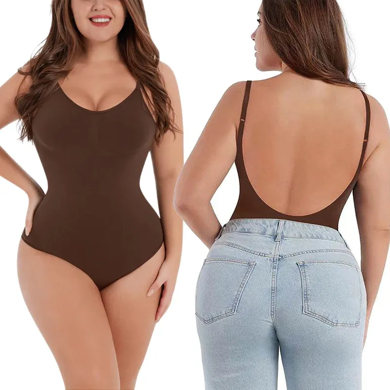 Smoothing Open Back Thong Shaper Bodysuit