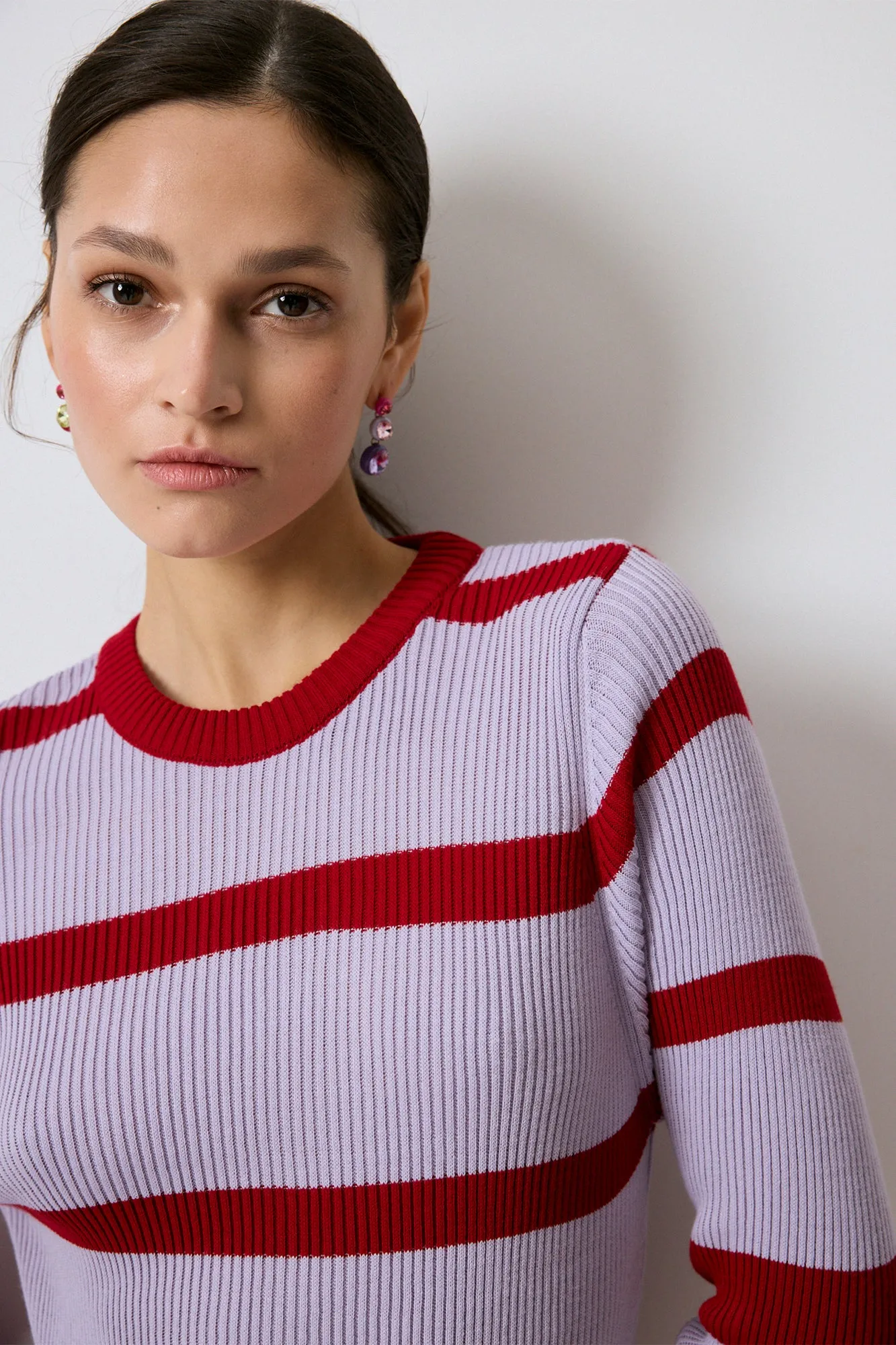 STRIPED KNIT DRESS
