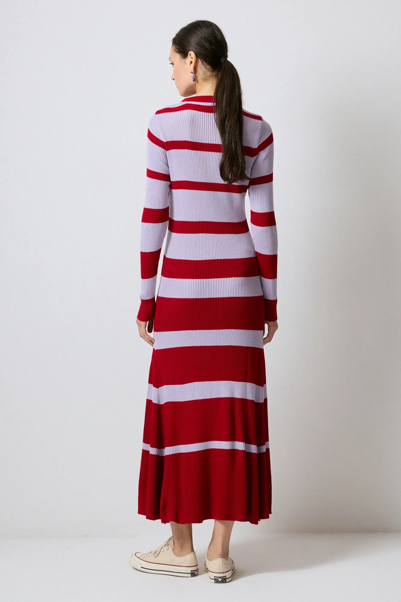 STRIPED KNIT DRESS