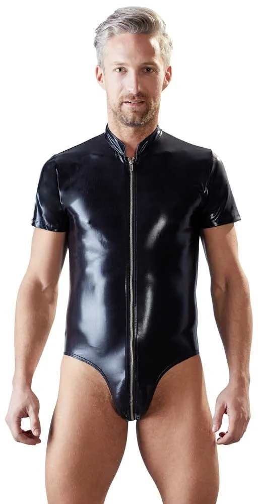 Svenjoyment Wetlook Zipper Bodysuit Black 2150360 Size XL