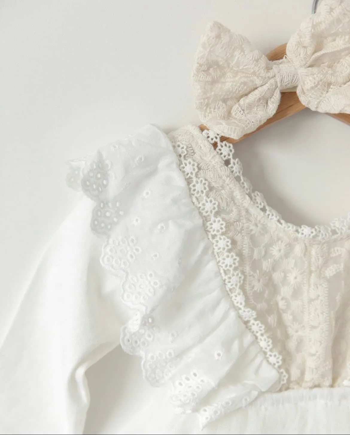 Tallulah - White Embroidered Lace Romper