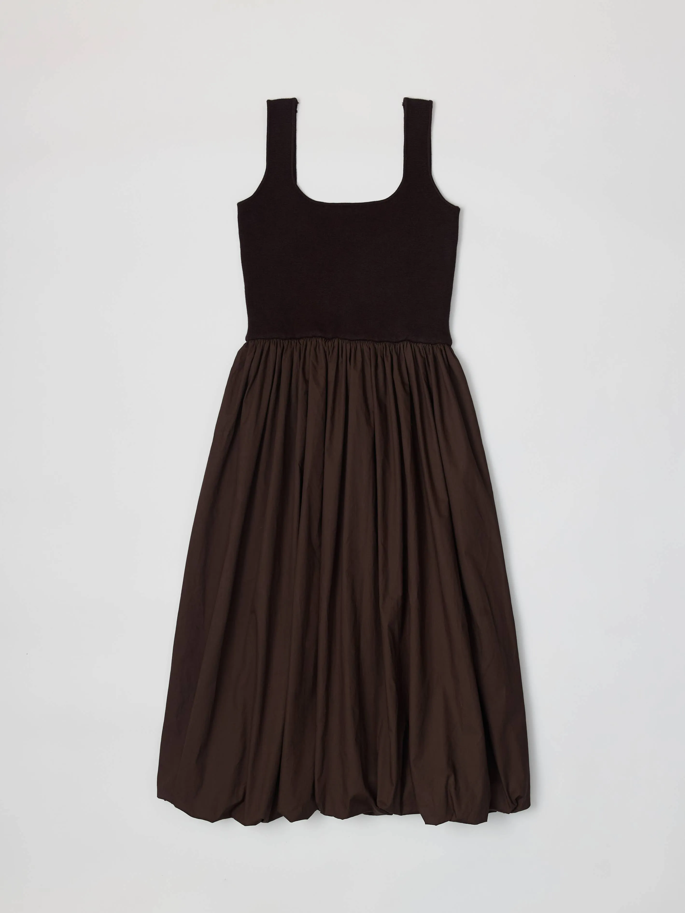 The Bella Bubble Dress Brown