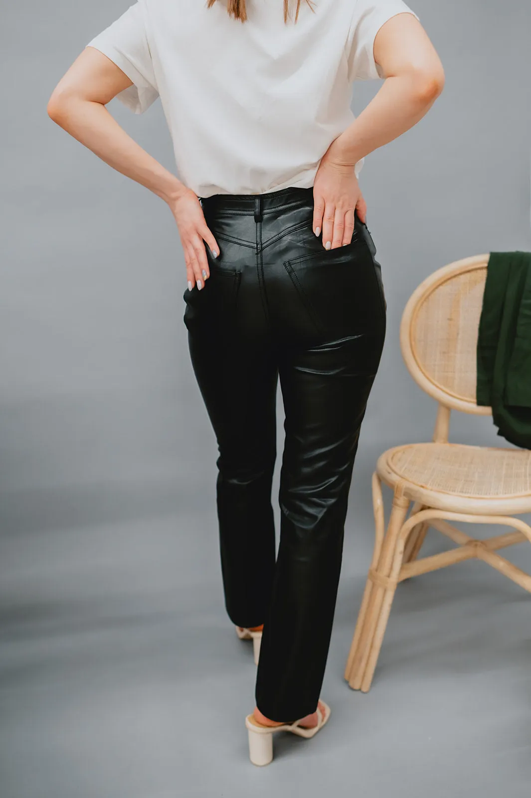 The Pleather Pant by Steve Madden - Black