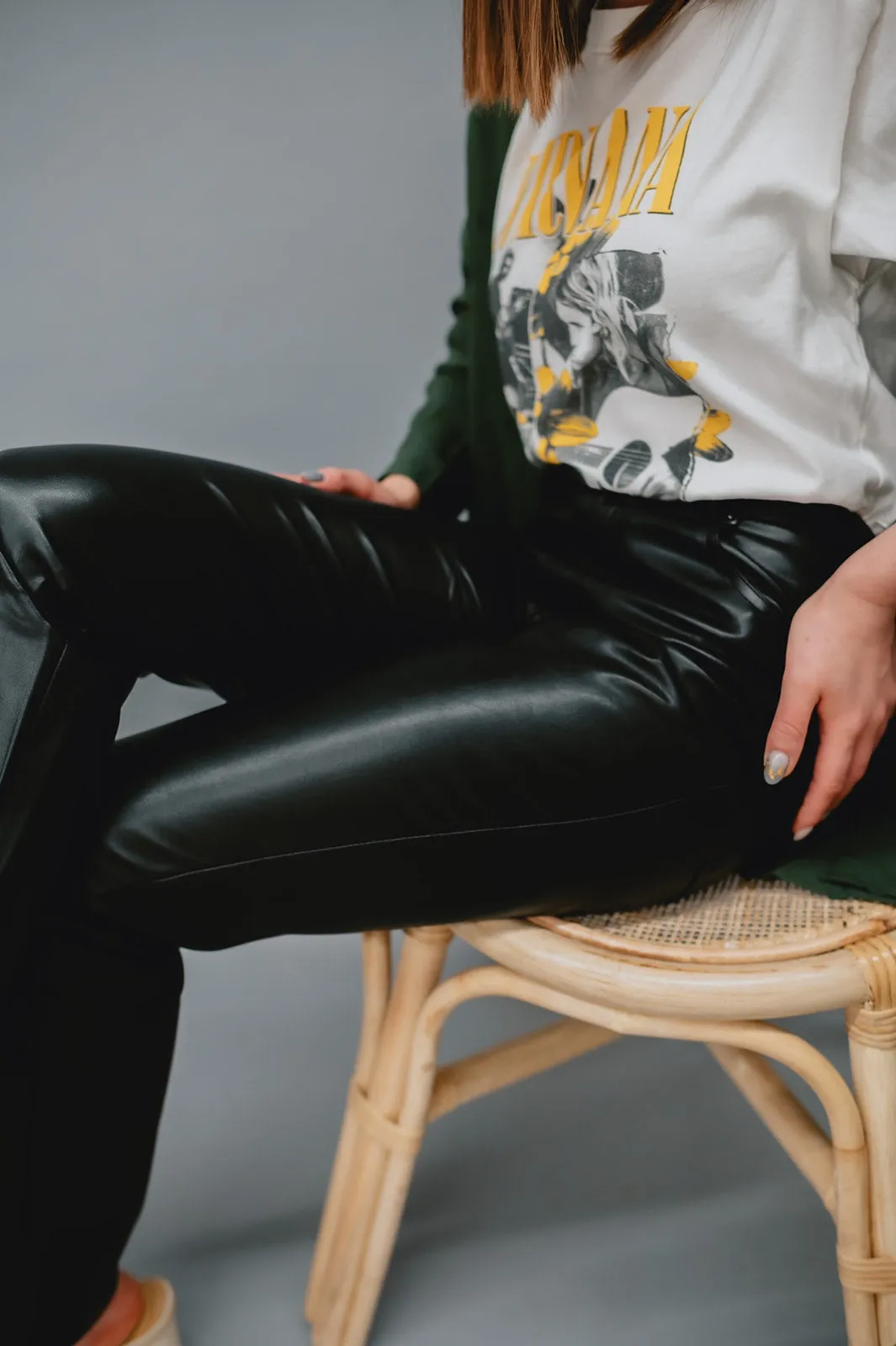 The Pleather Pant by Steve Madden - Black