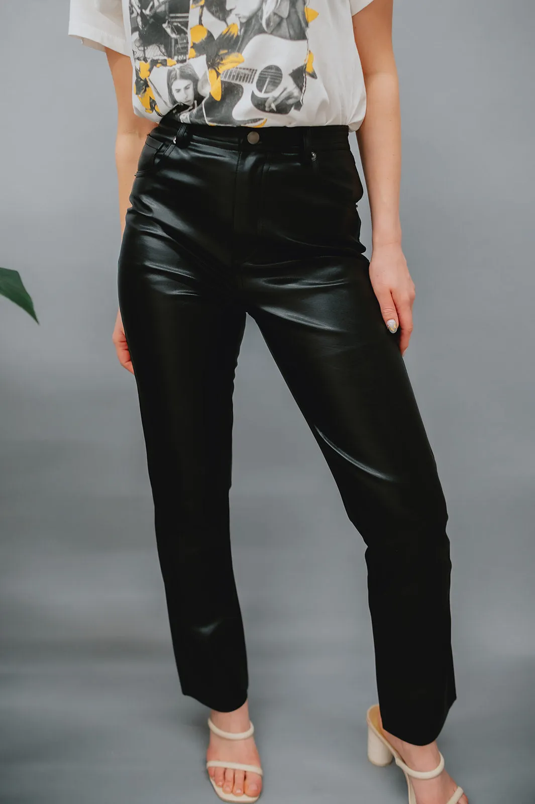 The Pleather Pant by Steve Madden - Black