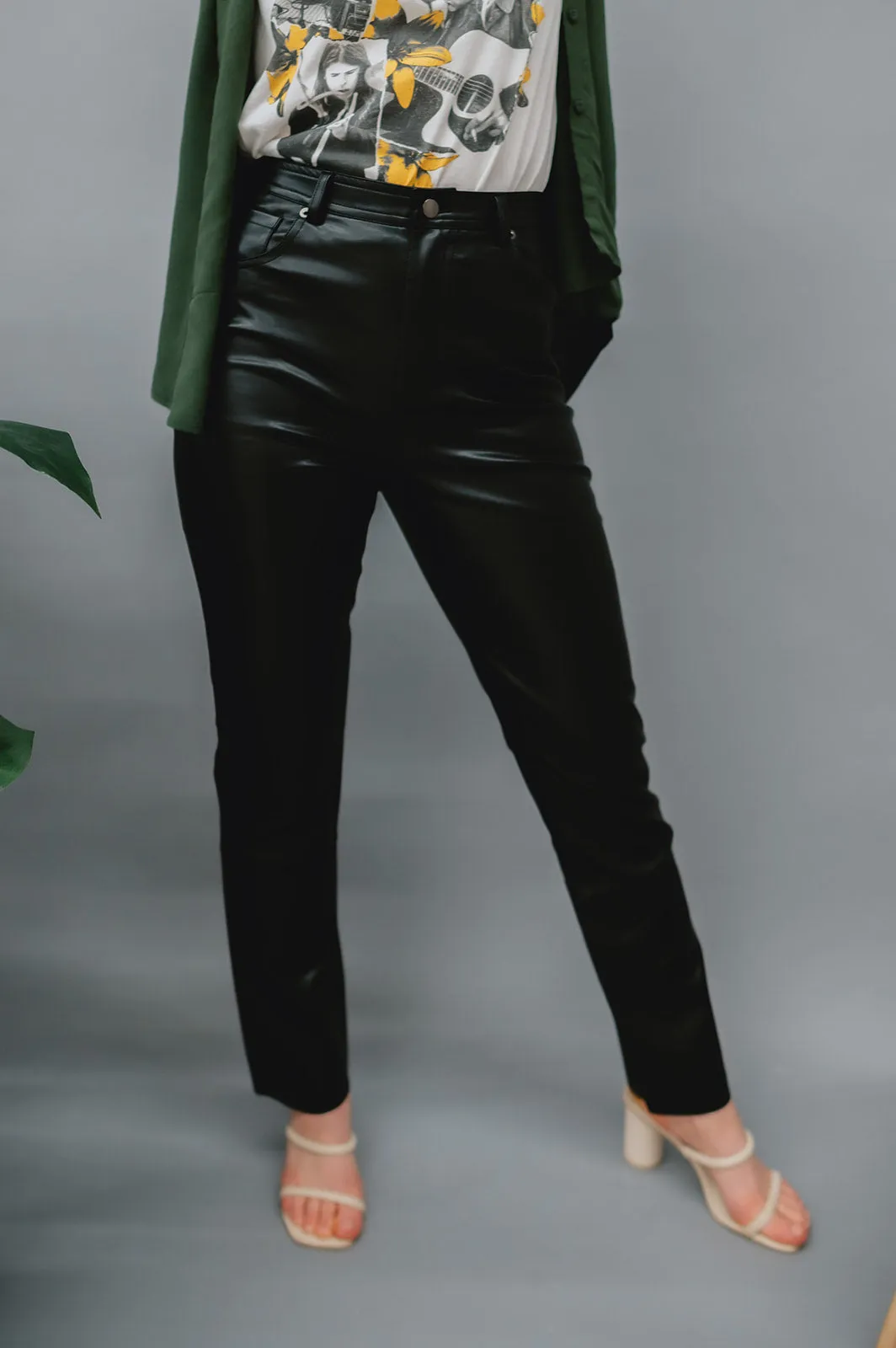 The Pleather Pant by Steve Madden - Black