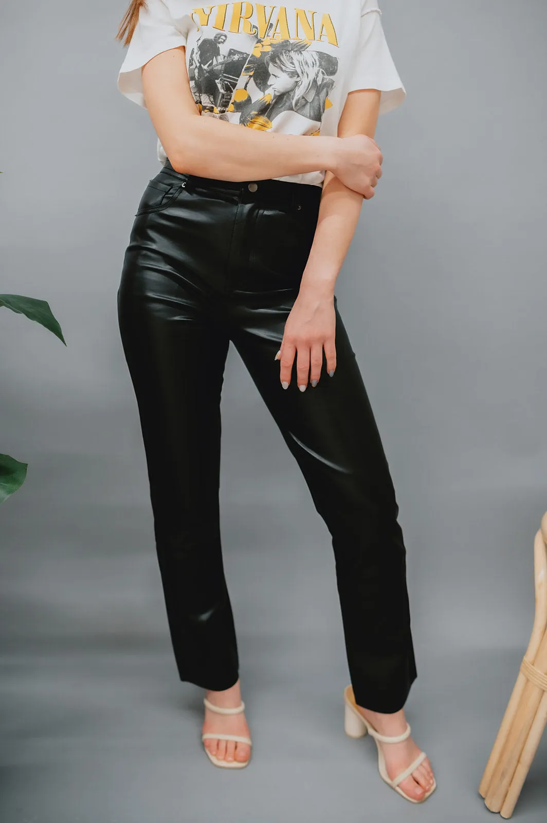 The Pleather Pant by Steve Madden - Black