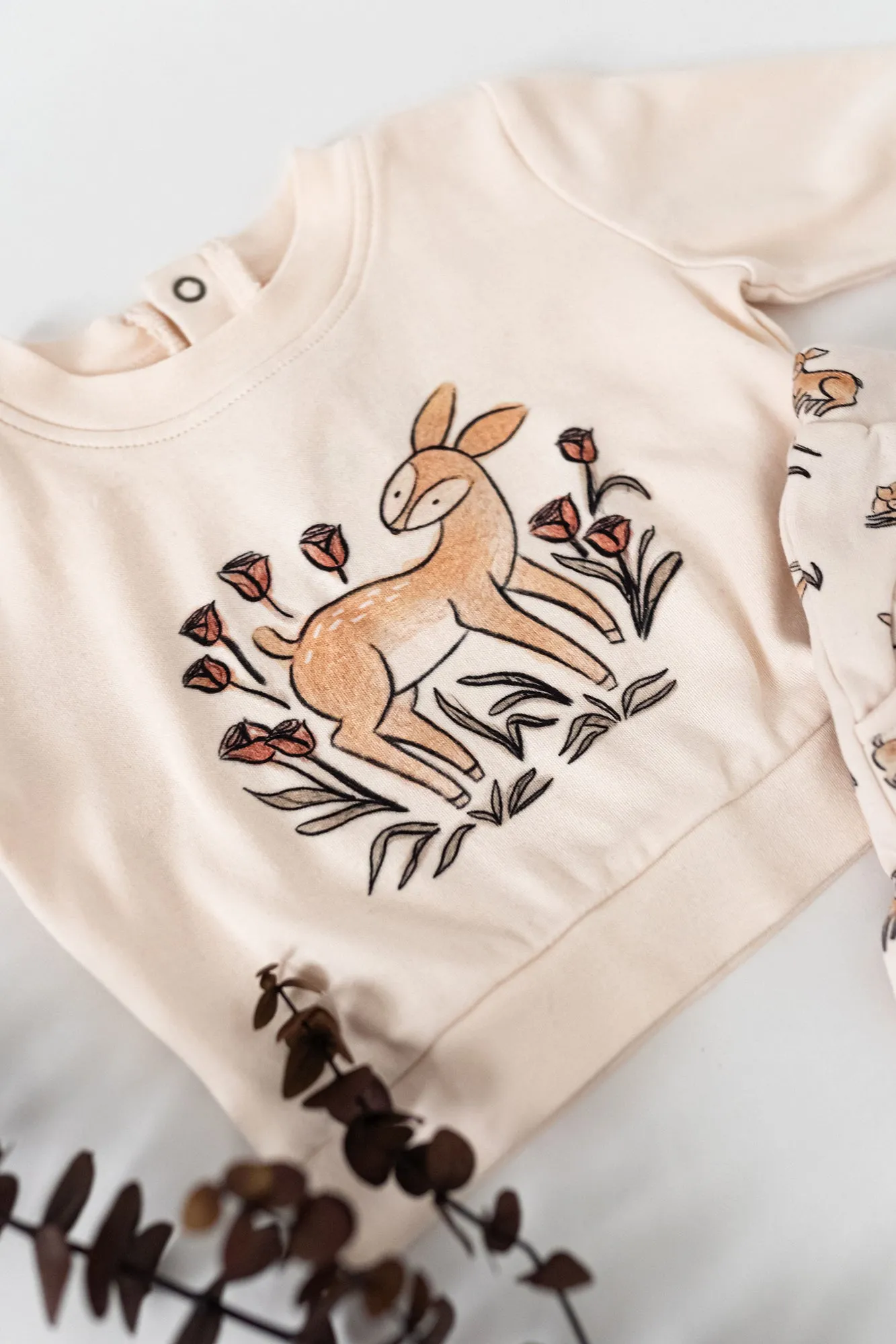 The Woodland Collection Organic Graphic Sweatshirt & Jogger Set