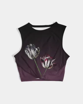 Tulips in Berry Ombre Women's Twist-Front Tank