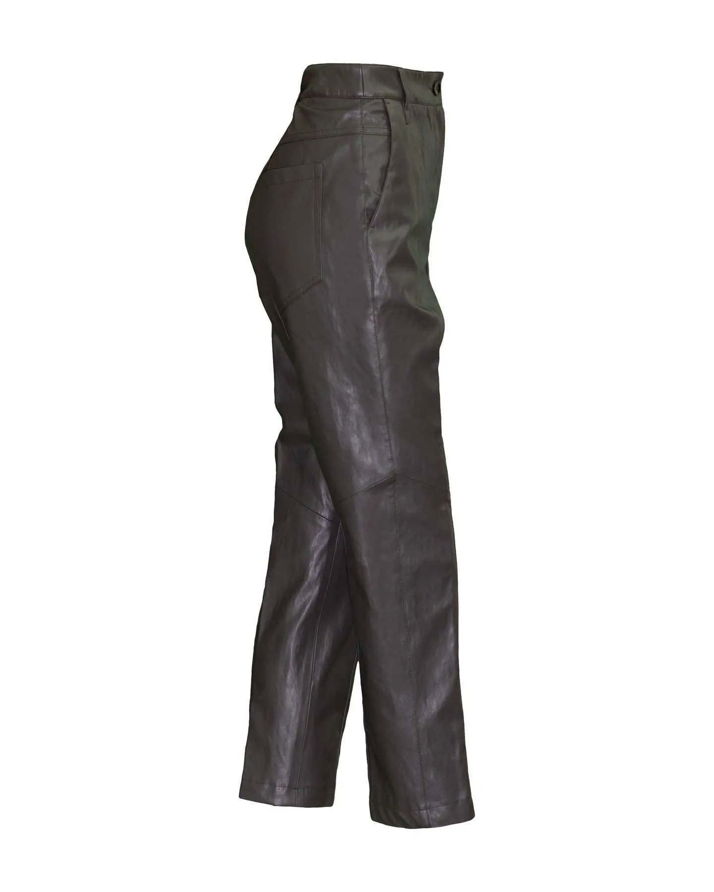 Vegan Leather Tappered Pants