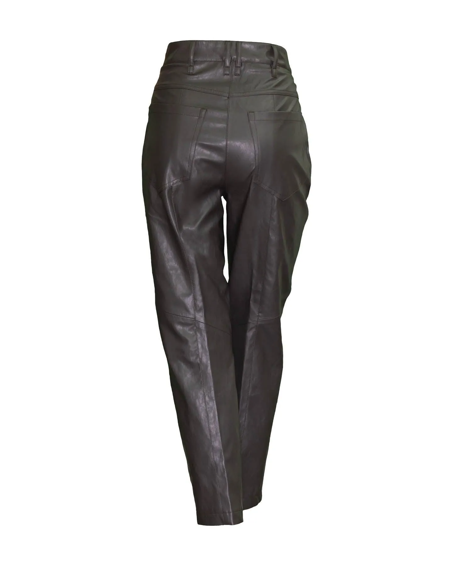 Vegan Leather Tappered Pants